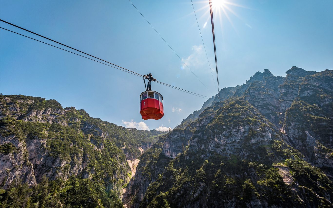 Gondel der Predigtstuhlbahn